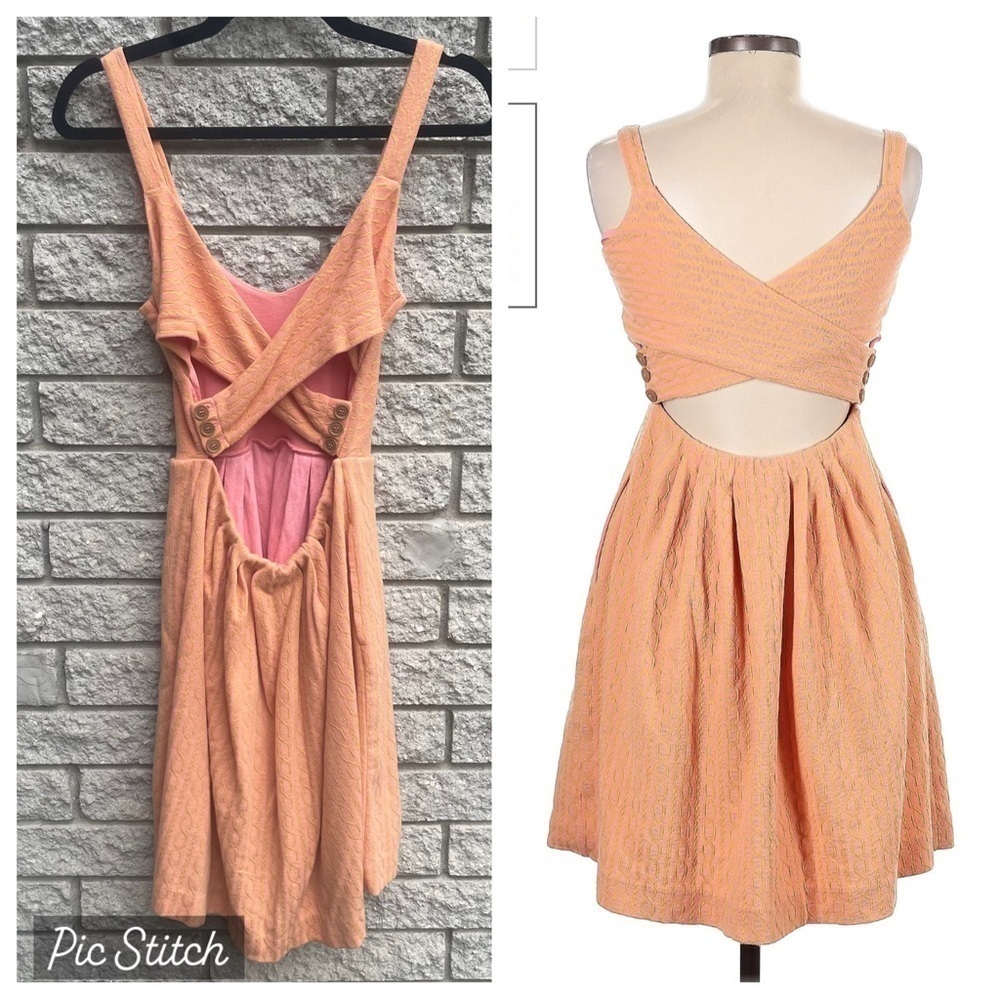 Postage Stamp by Anthropologie Crisscross Back Midi Dress Size Small - Picture 6 of 11